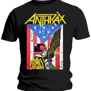 Anthrax Dredd Eagle T-Shirt Thrash Metal Band Fan Tee 99